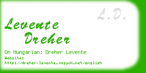 levente dreher business card